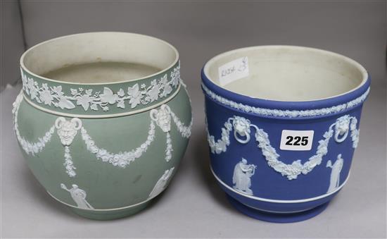 Two Wedgwood Jasperware jardiniere